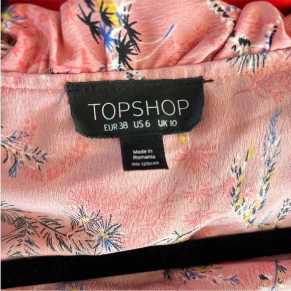 TopShop Floral Pink Ruffle Dress - Picture 8 of 8